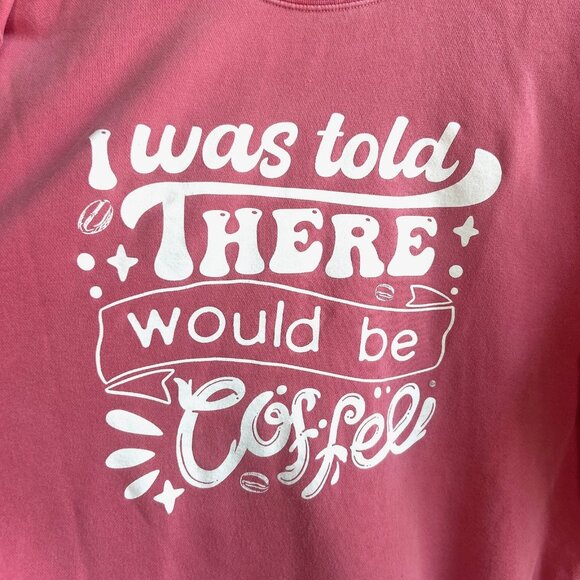 Independent Trading Co. Pink Coffee Lovers Sweatshirt Size Medium - Picture 6 of 7